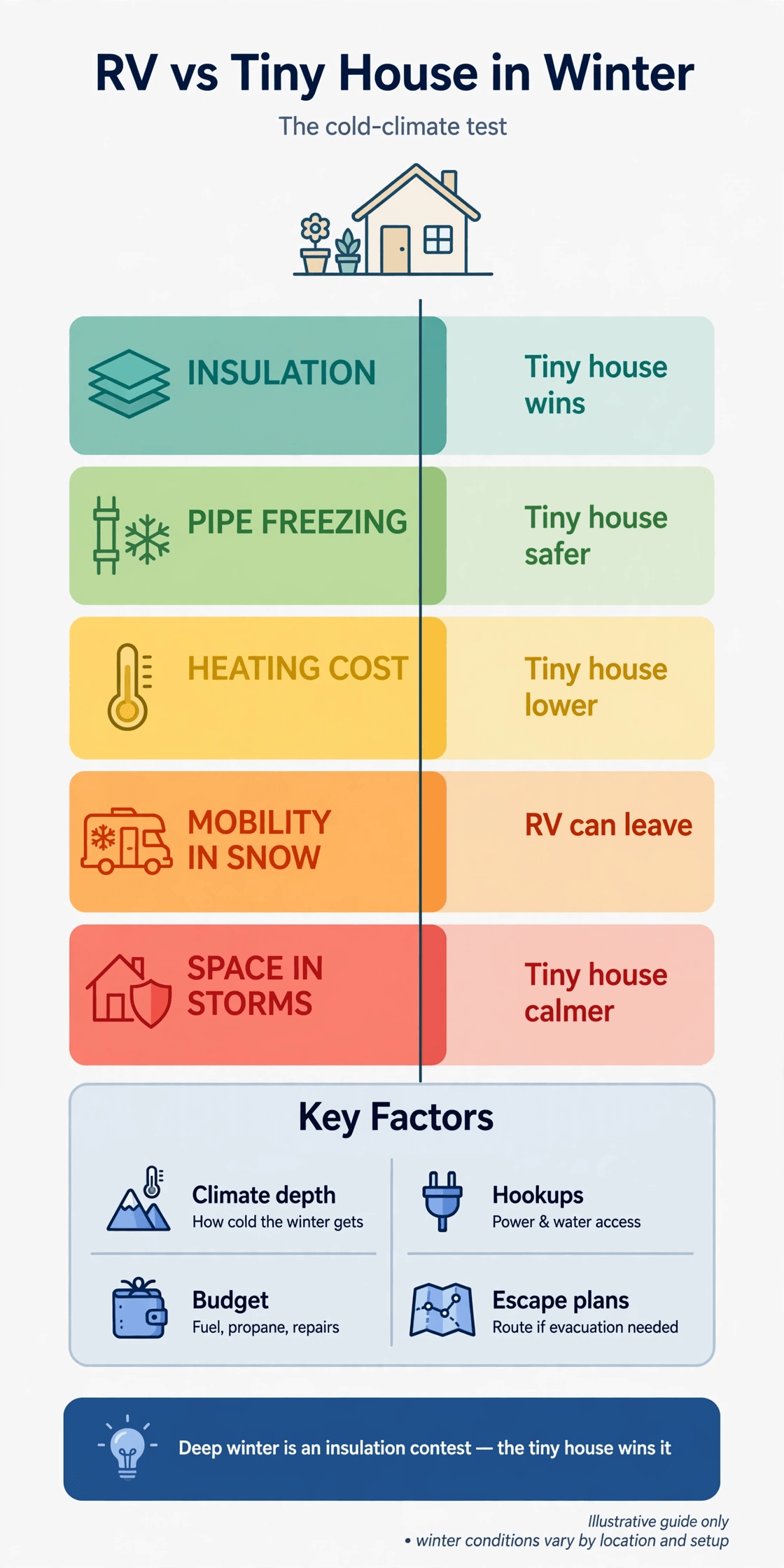rv vs tiny house winter living