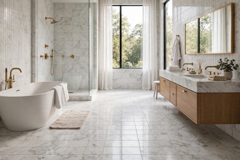 sanded vs unsanded grout: grout colour samples beside tile