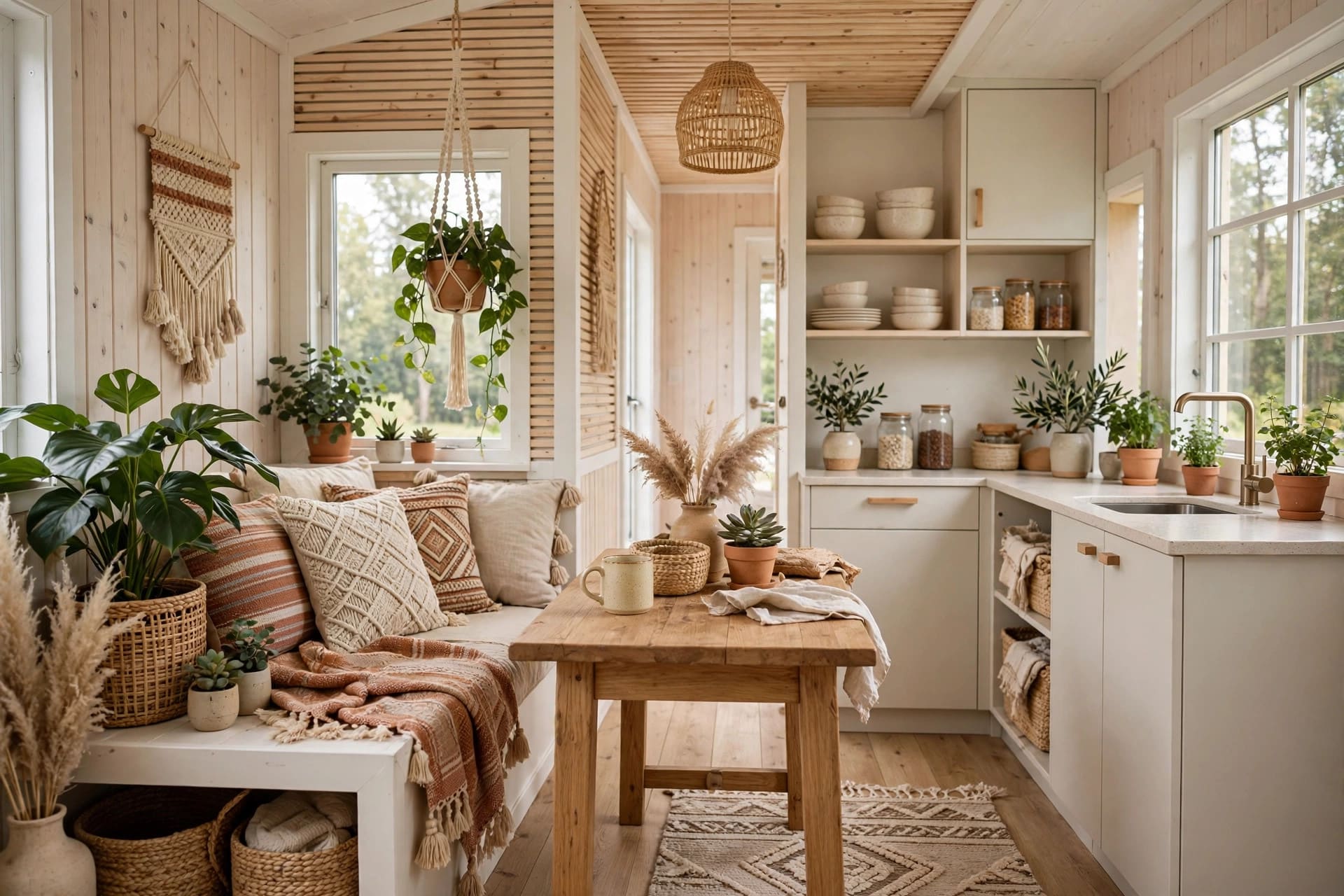 scandi boho tiny house
