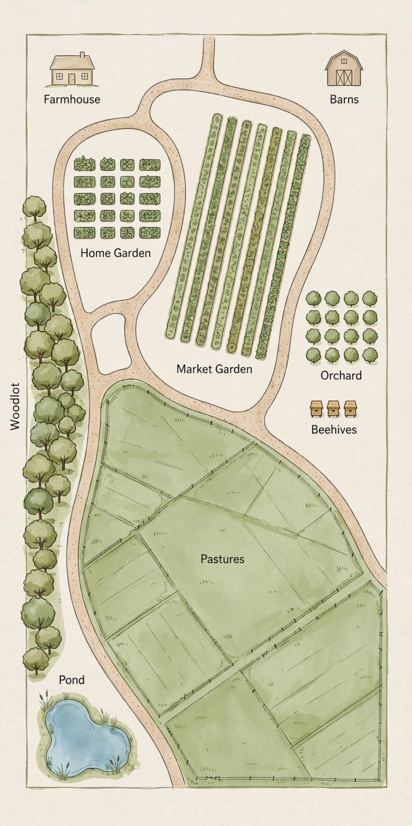 seven acre homestead layout