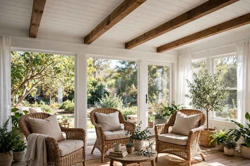 shiplap wall: vertical boards with a matte painted finish
