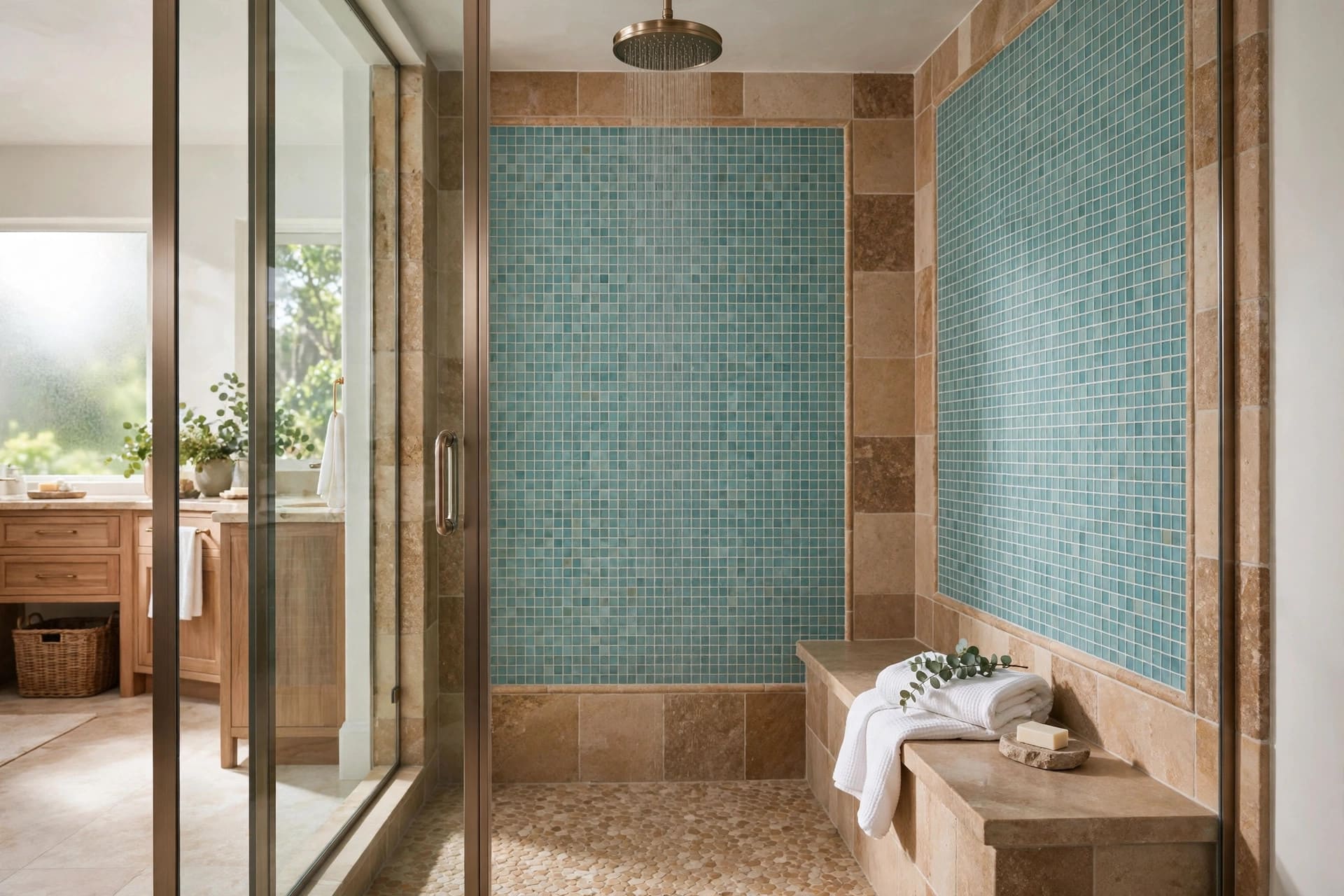 shower bench depth