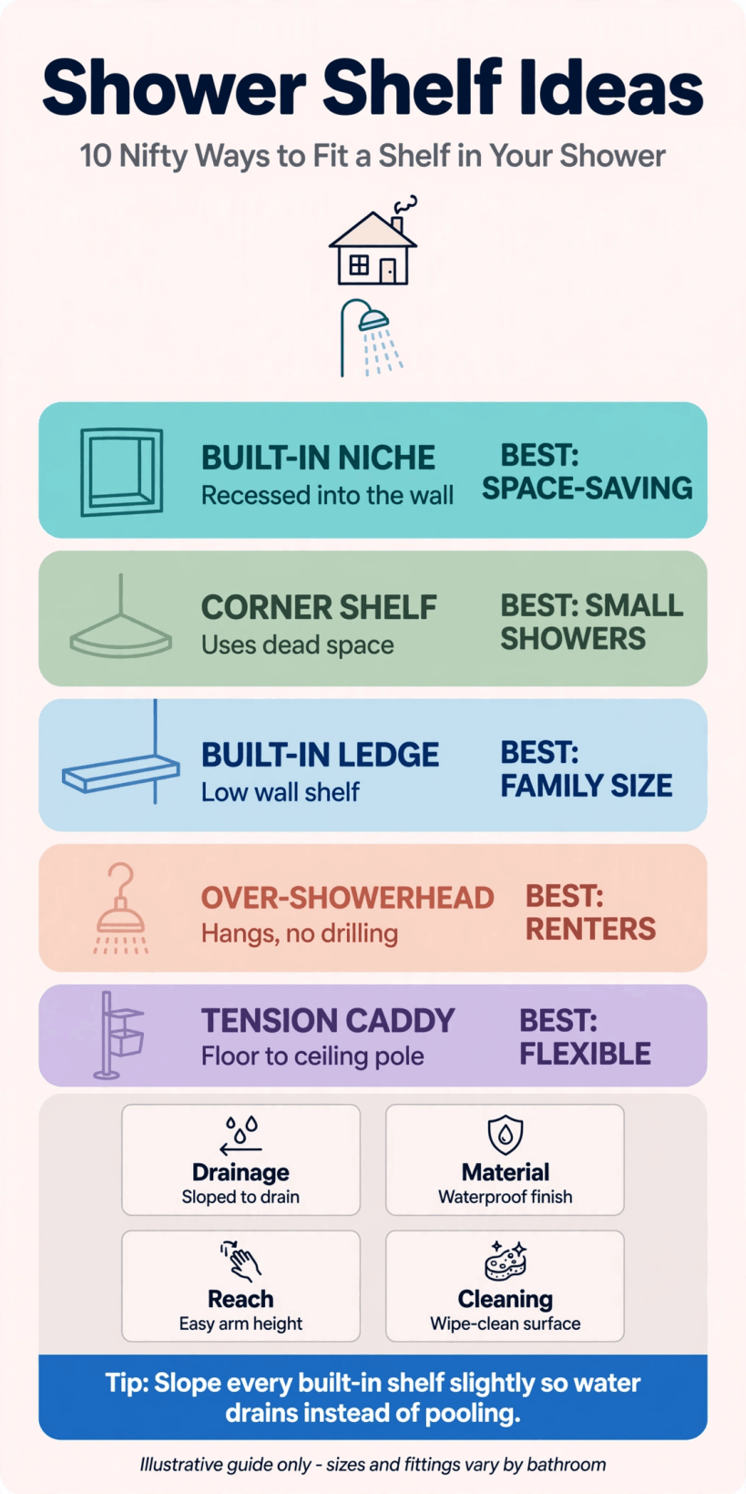 shower shelf ideas