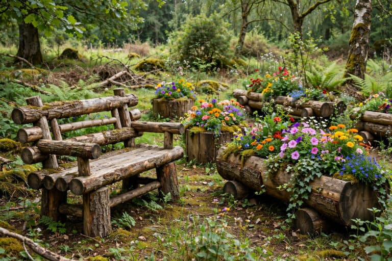 Log Projects Ideas: Creative Outdoor Furniture and Garden Planters from Logs Log Projects Ideas