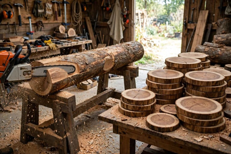 DIY Log Slicing