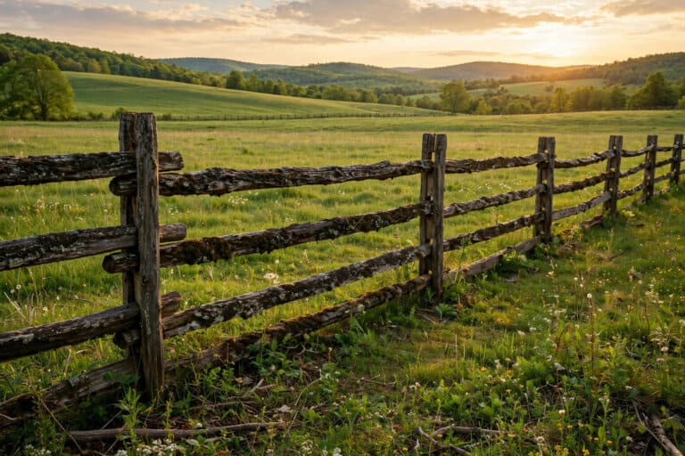 Rustic Log Fencing DIY