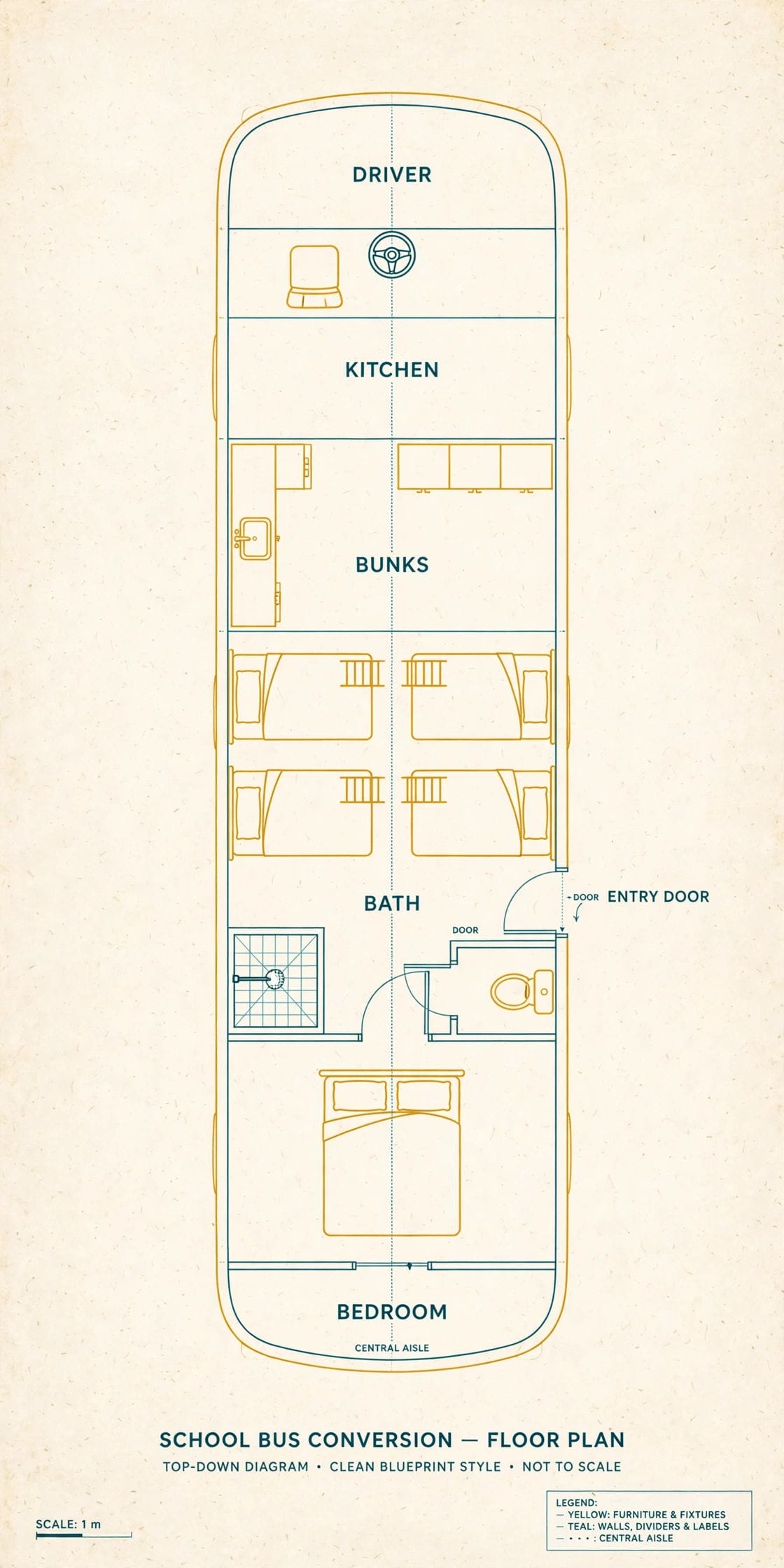skoolie floor plans