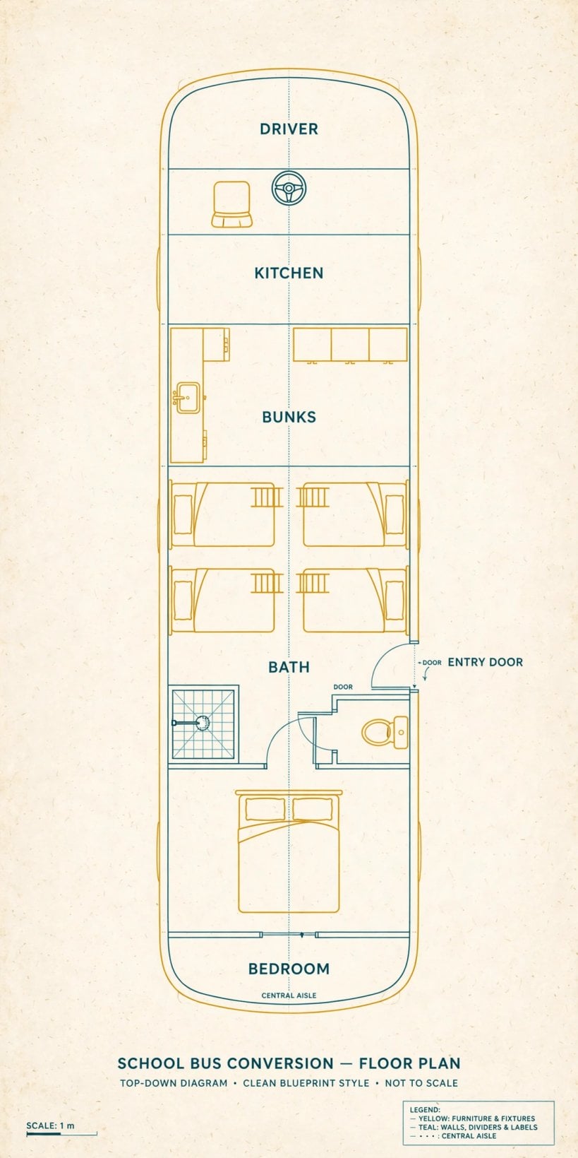 skoolie floor plans