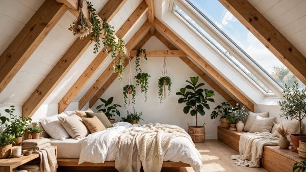 slanted ceiling decor