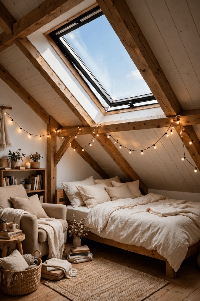 slanted ceiling decor
