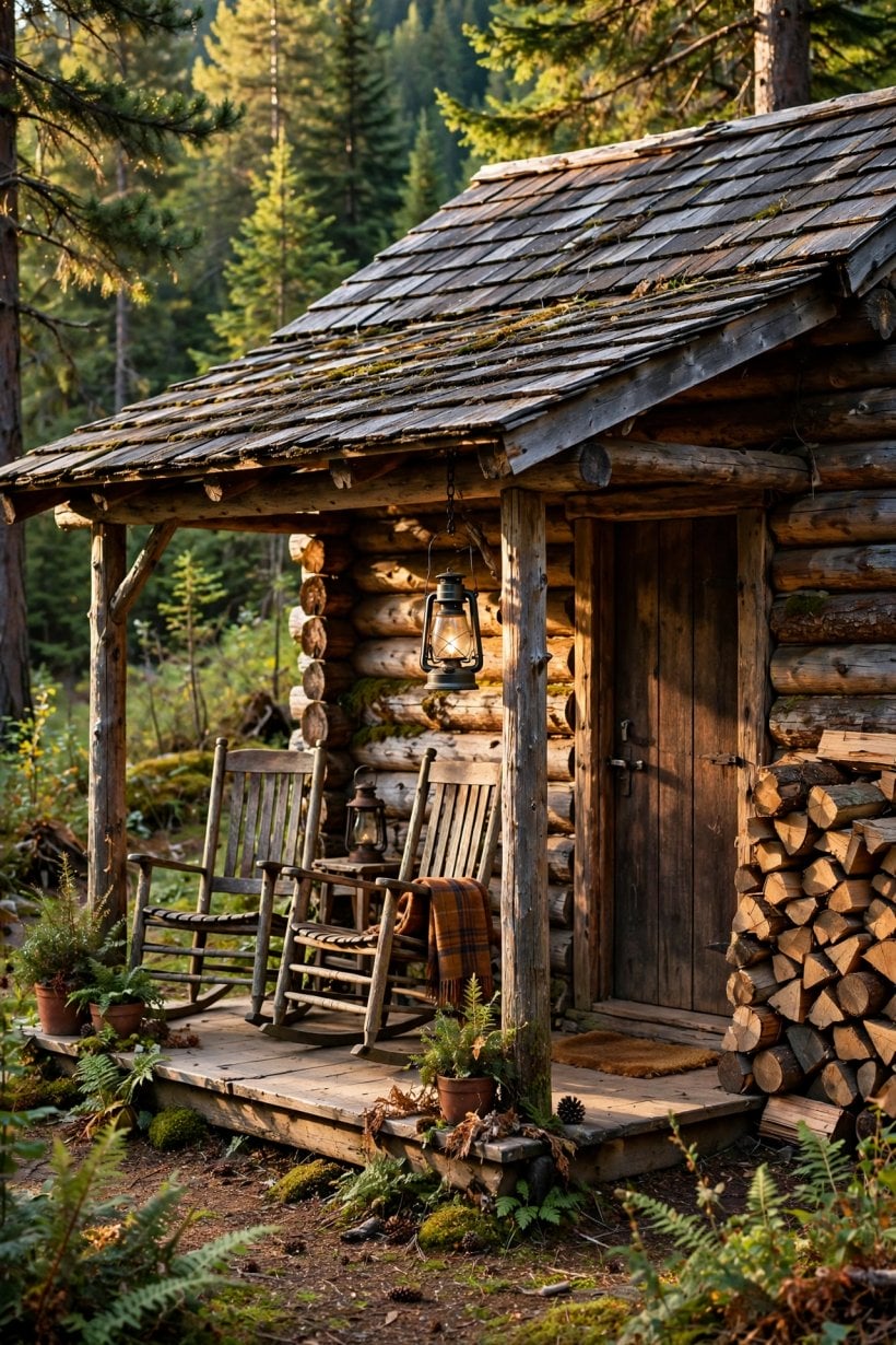 small rustic cabins