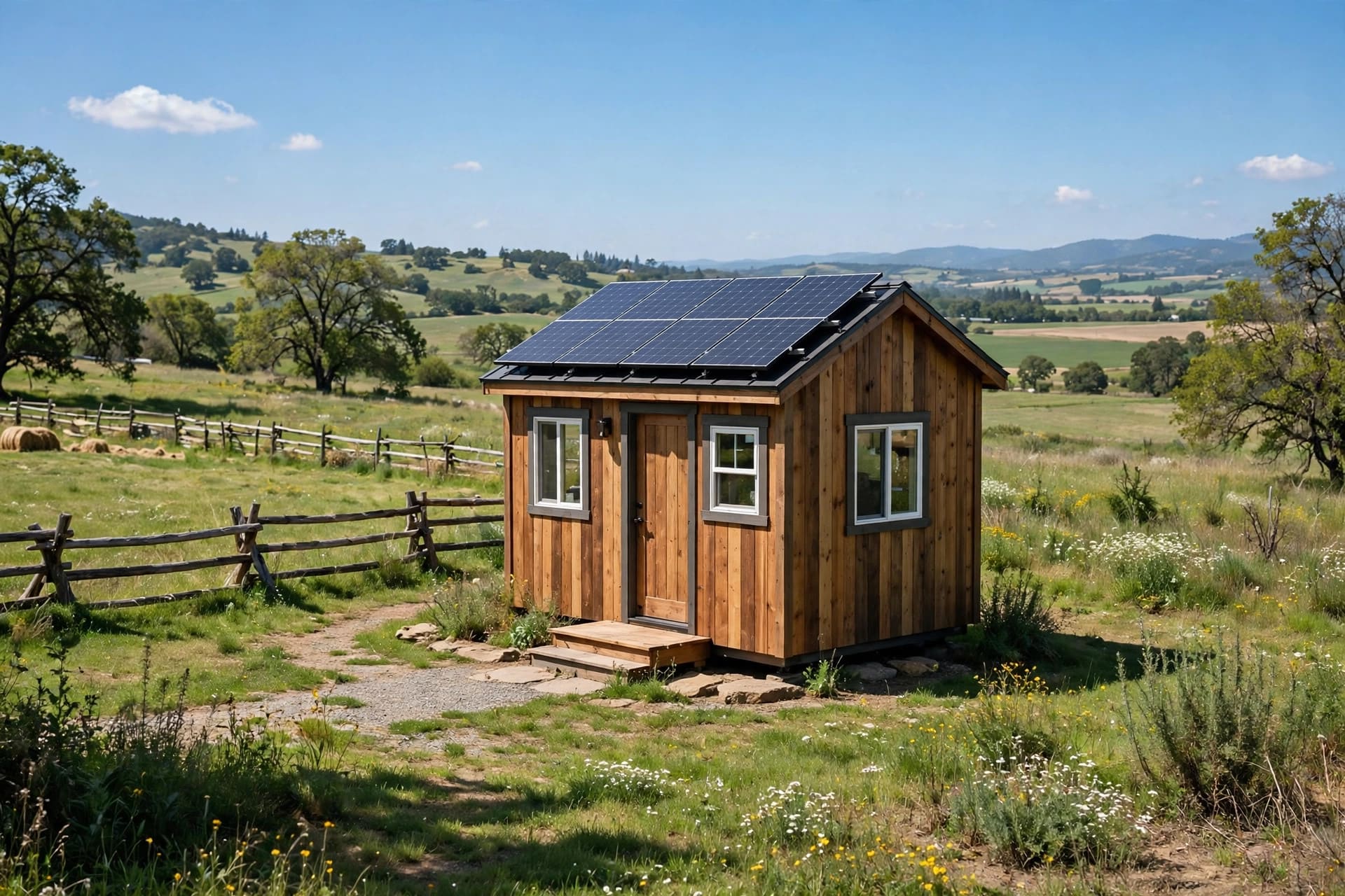 solar vs grid power tiny house
