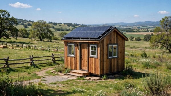 solar vs grid power tiny house