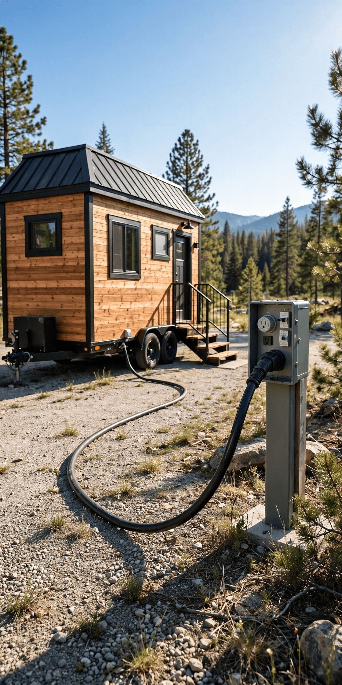solar vs grid power tiny house