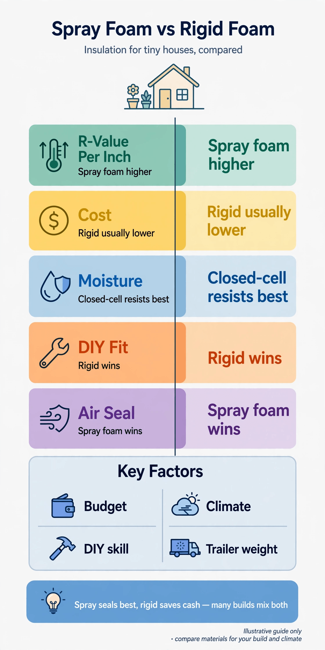 spray foam vs rigid foam tiny house