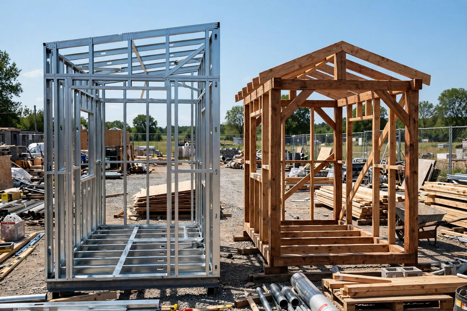 steel vs wood tiny house frame