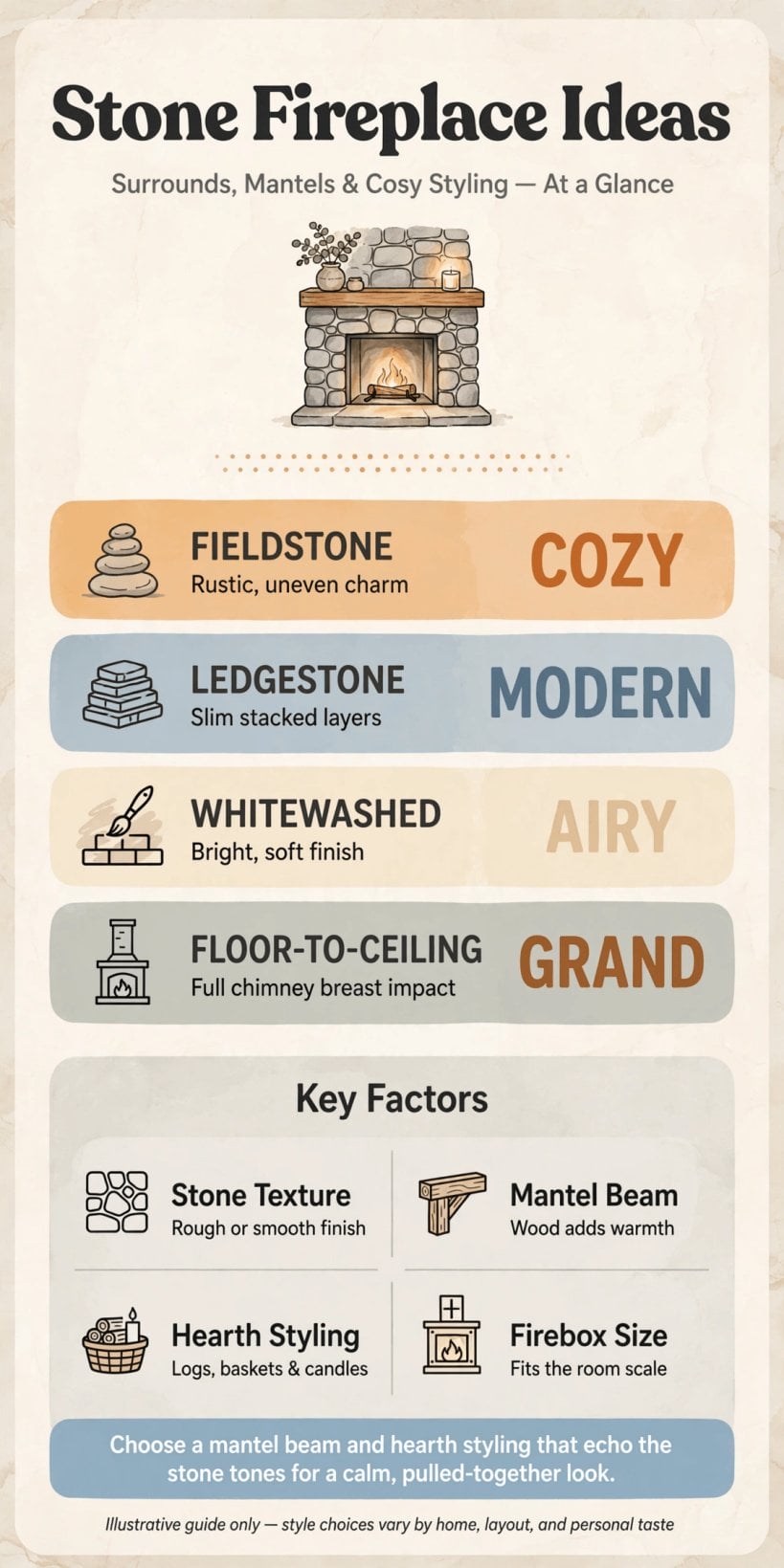 stone fireplace