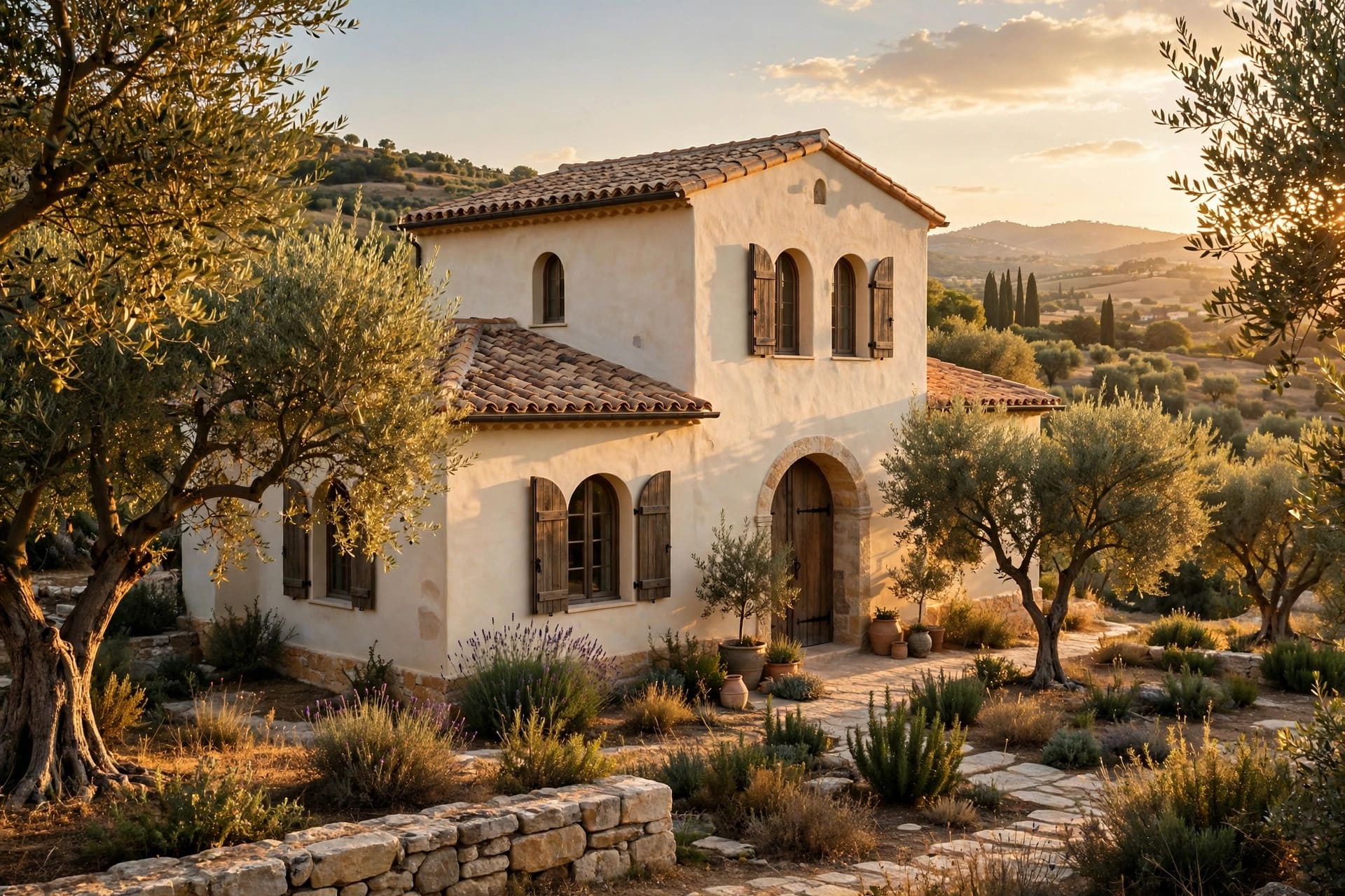 stucco house