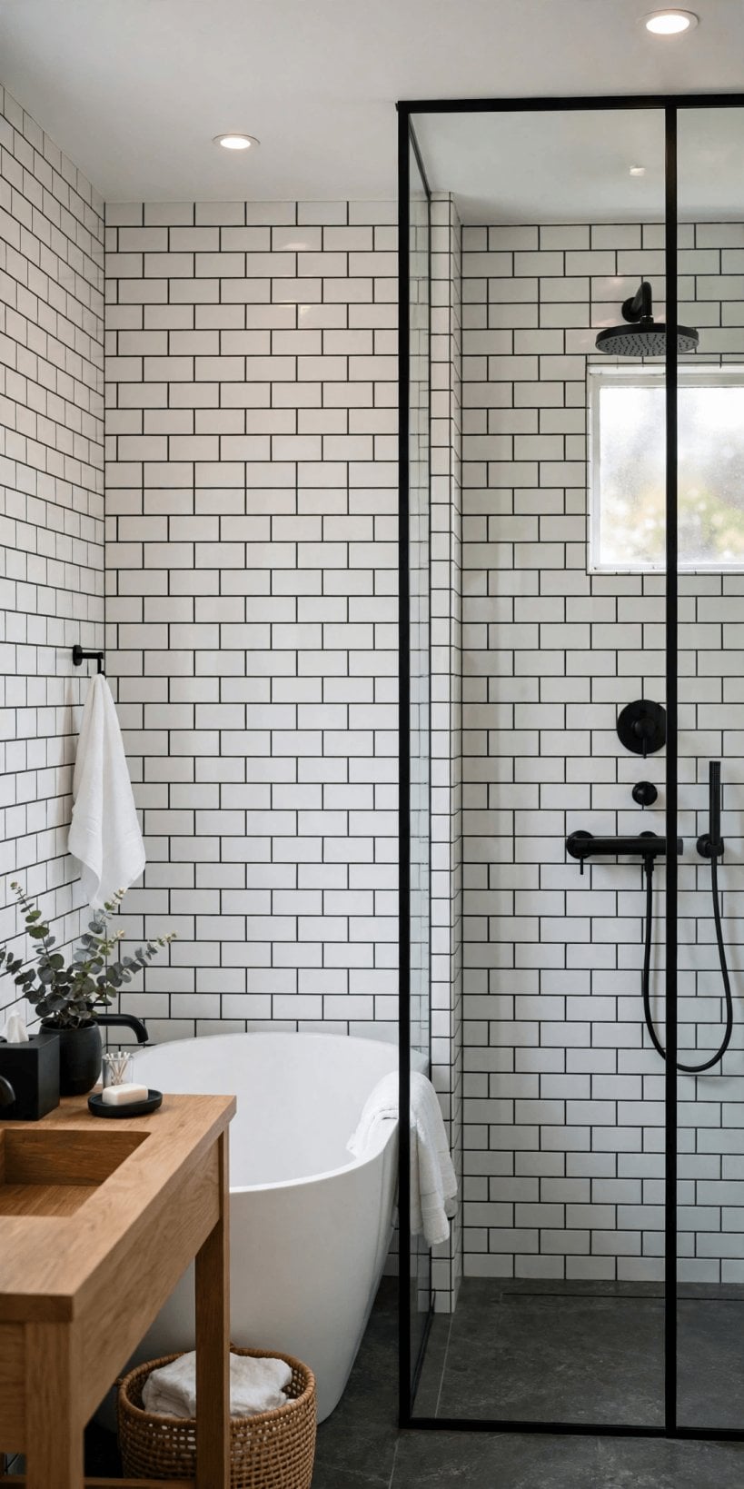subway tile shower