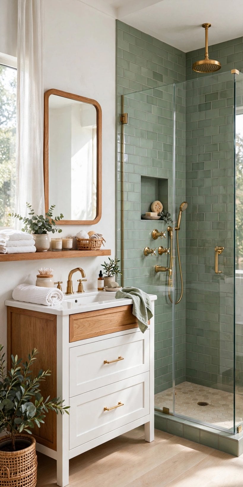 subway tile shower