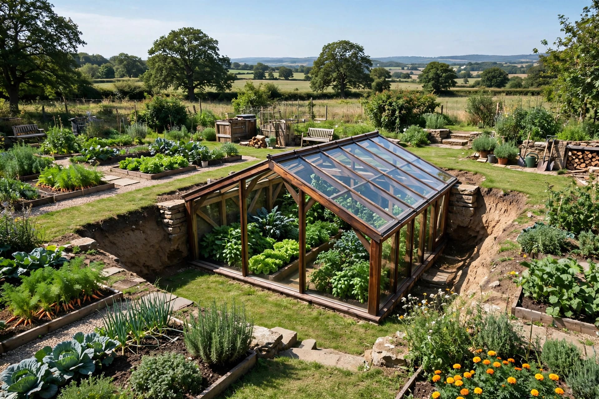 sunken greenhouse