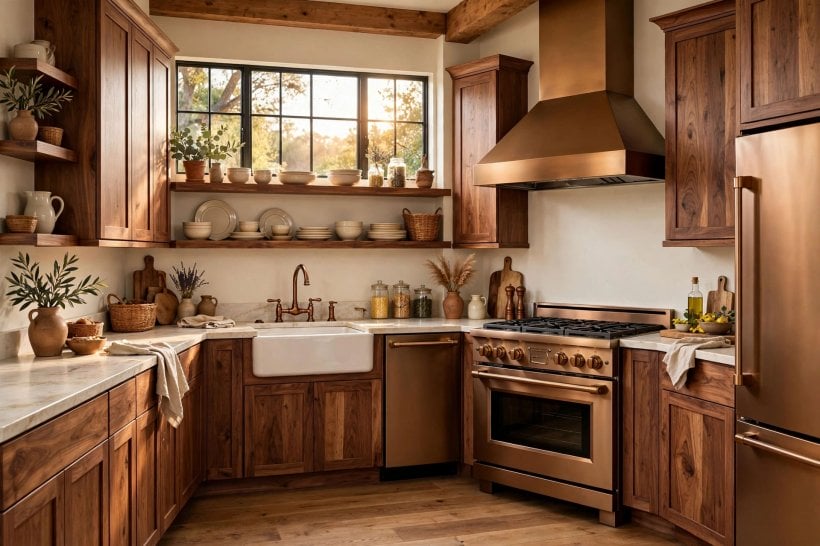 whirlpool sunset bronze appliances: measuring the alcove and door swing before ordering