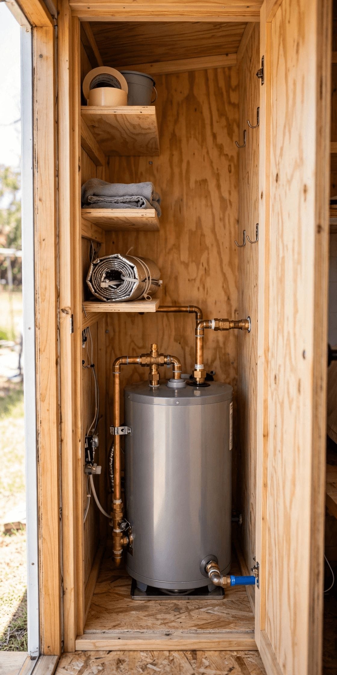 tankless vs tank water heater tiny house
