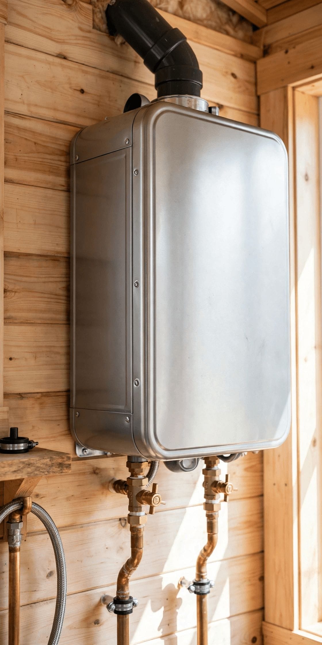 tankless vs tank water heater tiny house