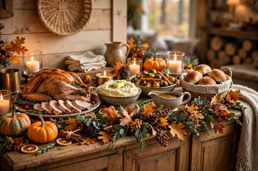 whole foods thanksgiving: a calm Thanksgiving table ready for guests
