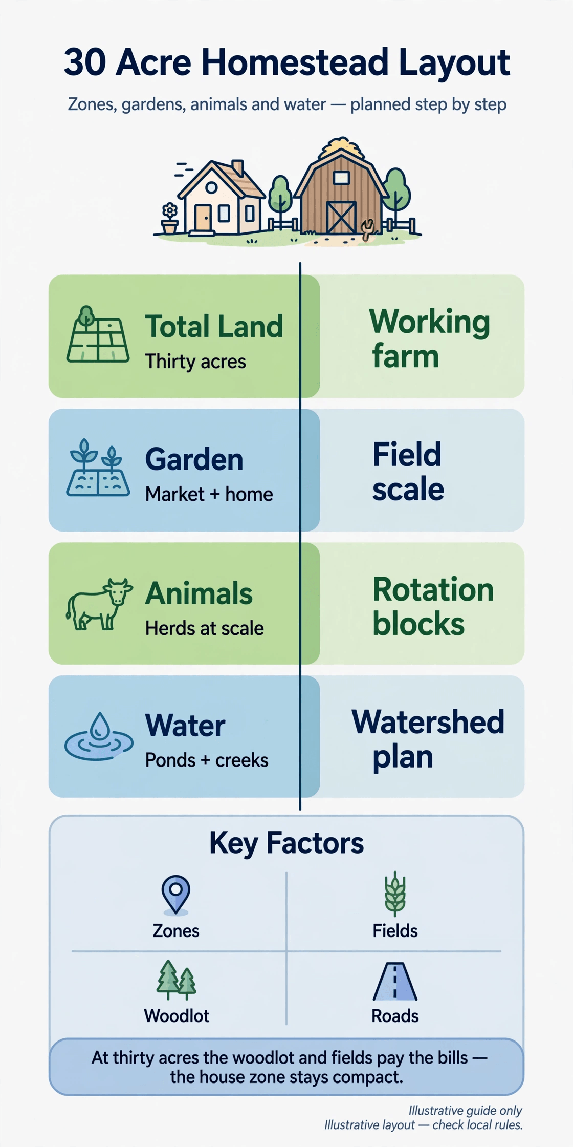 thirty acre homestead layout