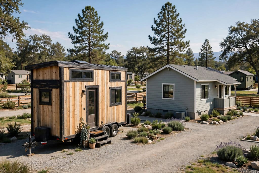 thow vs park model tiny home