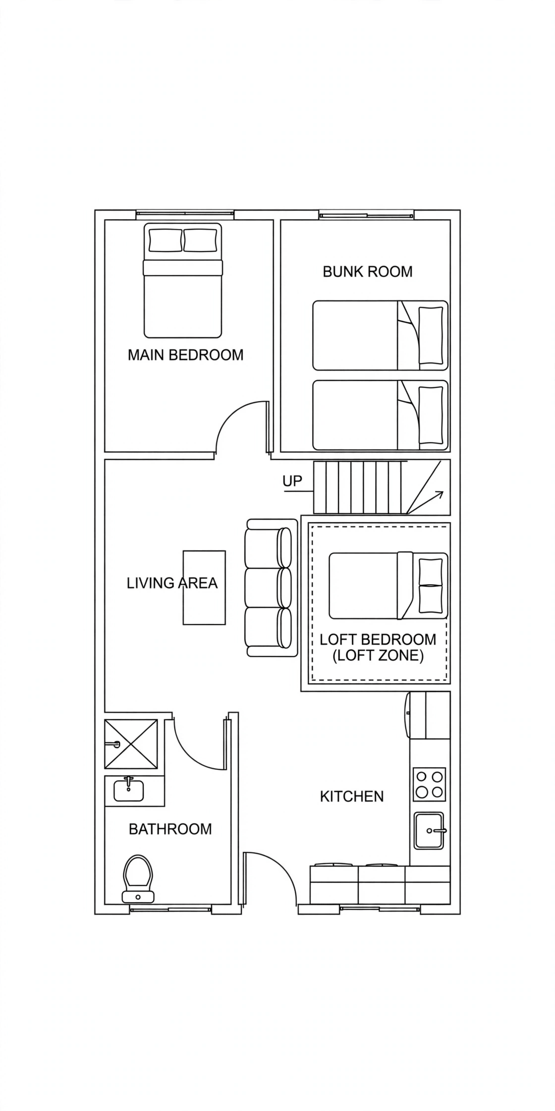 three bedroom tiny house floor plans