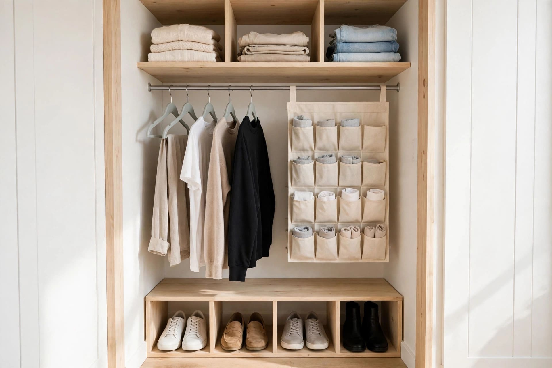 tiny closet organization