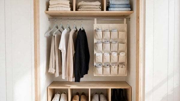 tiny closet organization