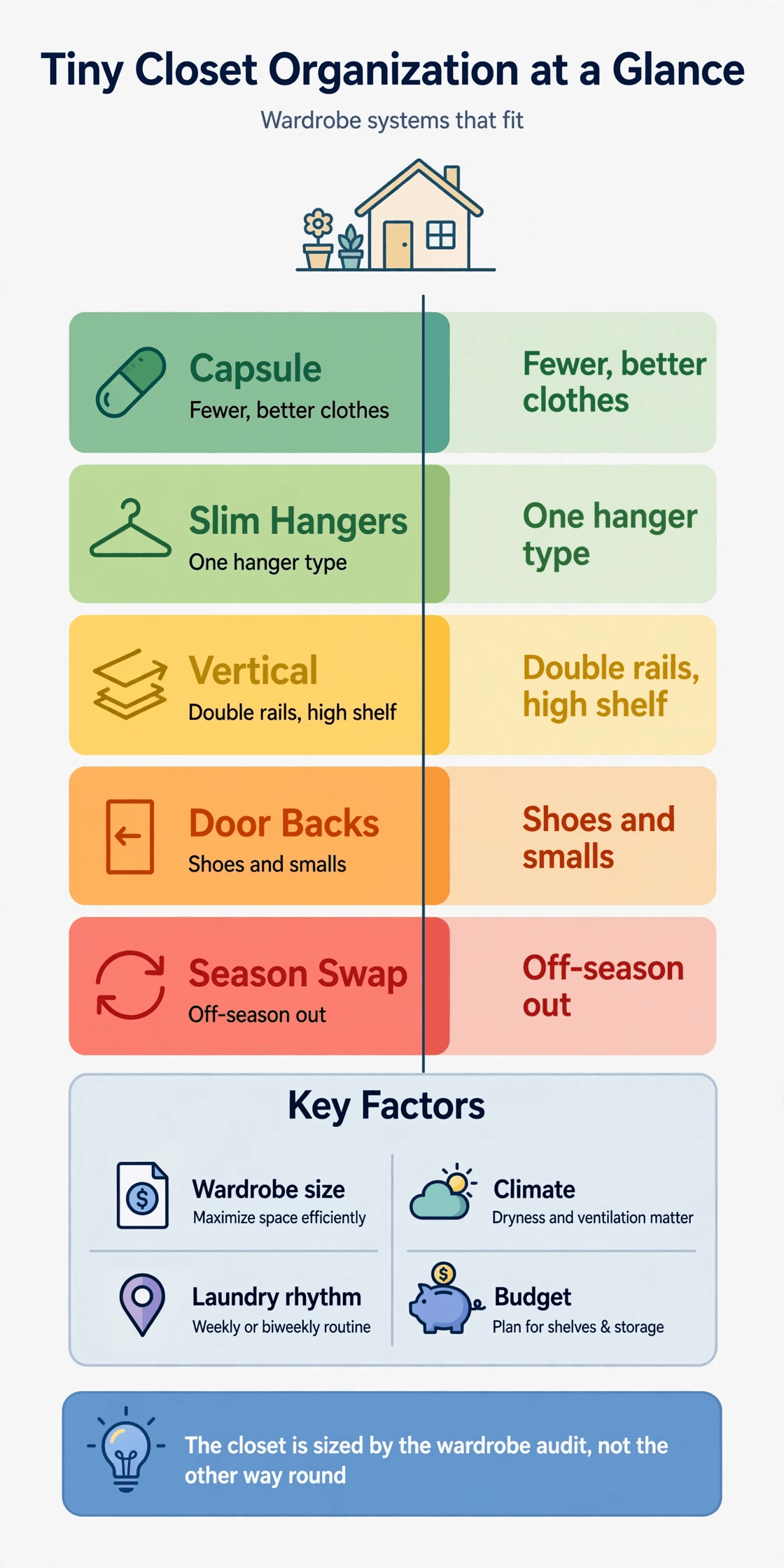 tiny closet organization