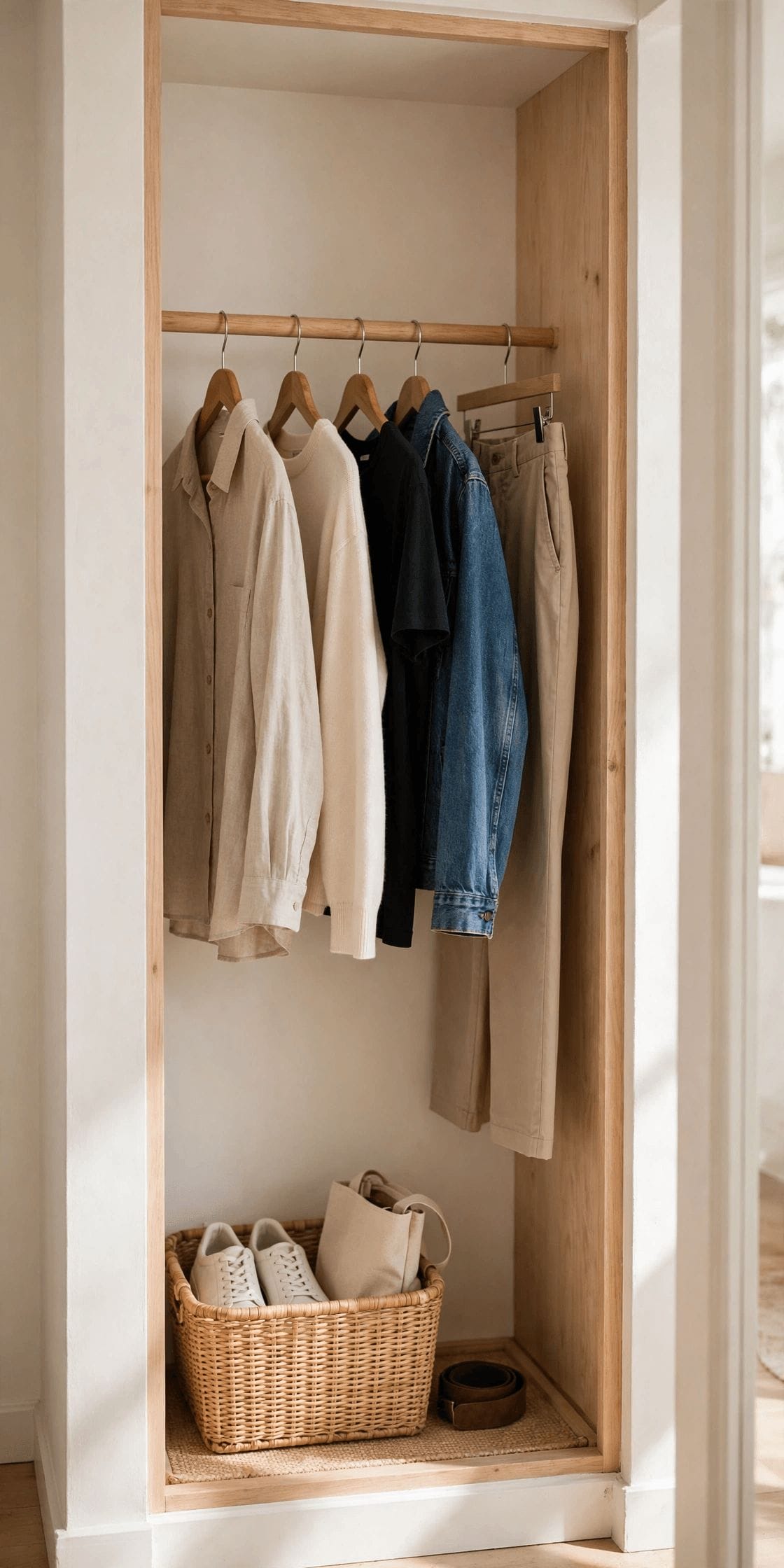 tiny closet organization