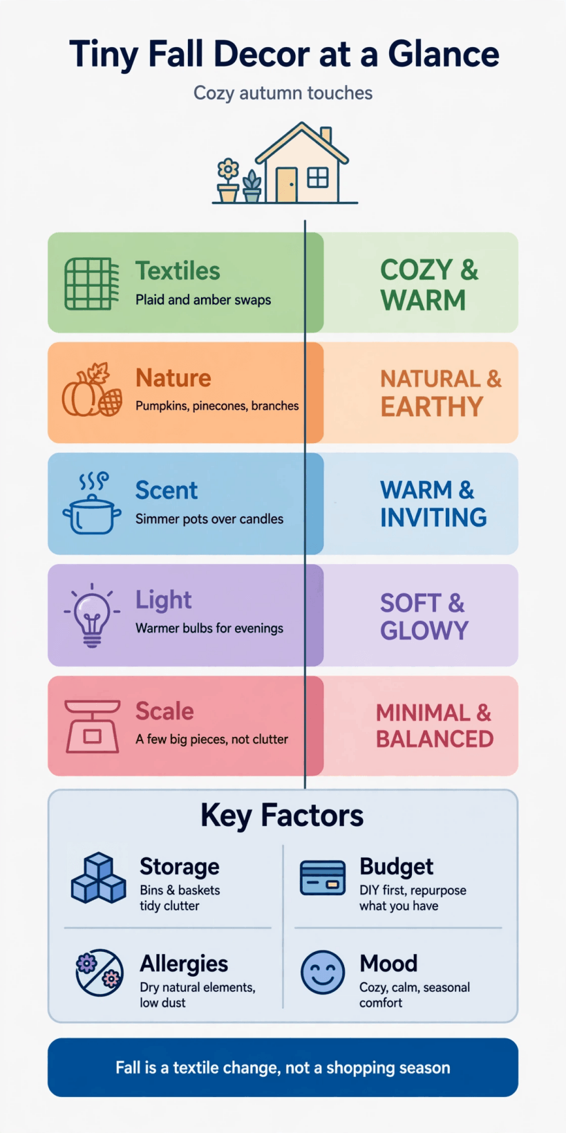 tiny fall decor ideas infographic
