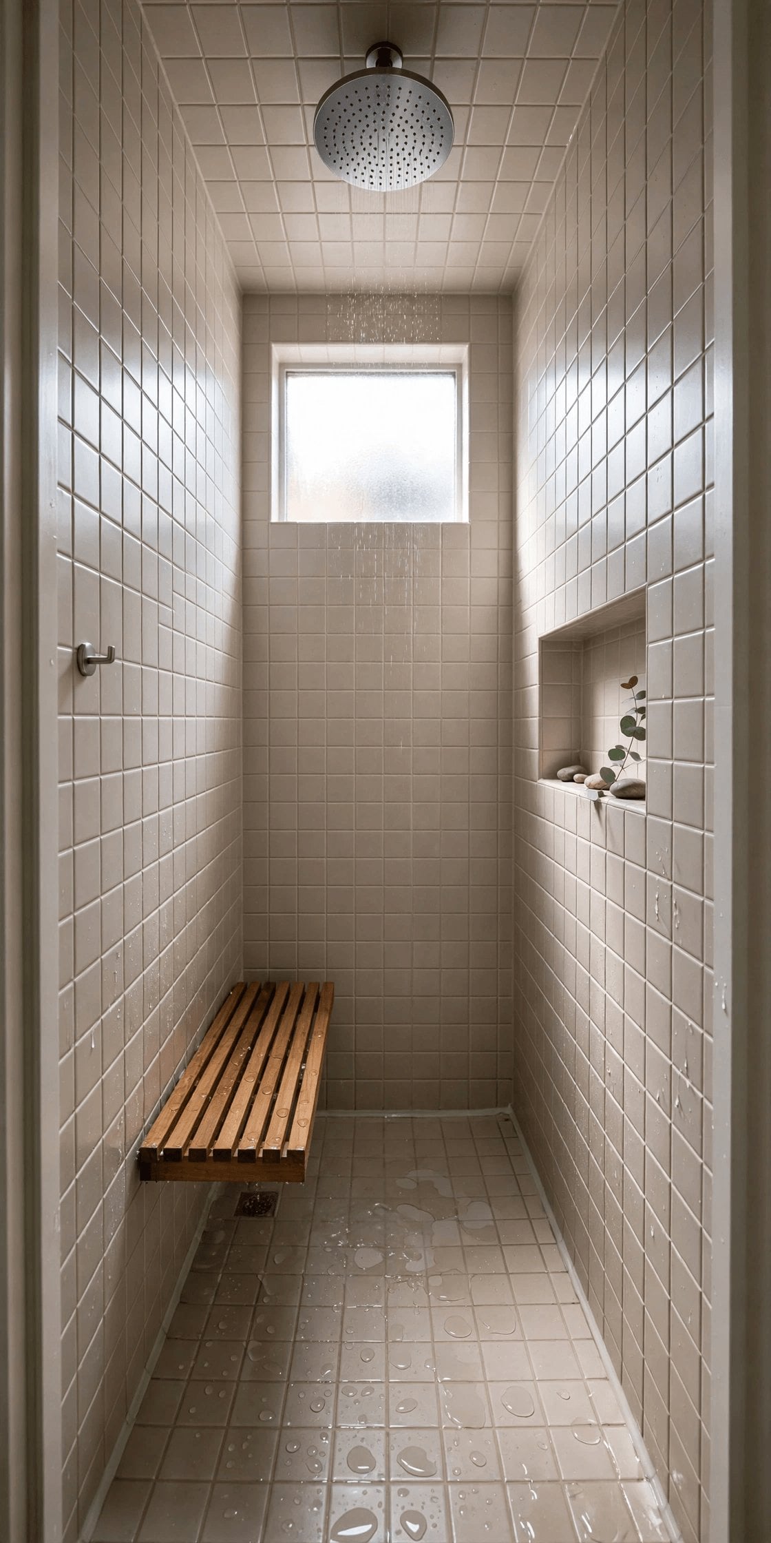 tiny house bathroom interior design vertical storage niches and a compact vanity in a small bathroom