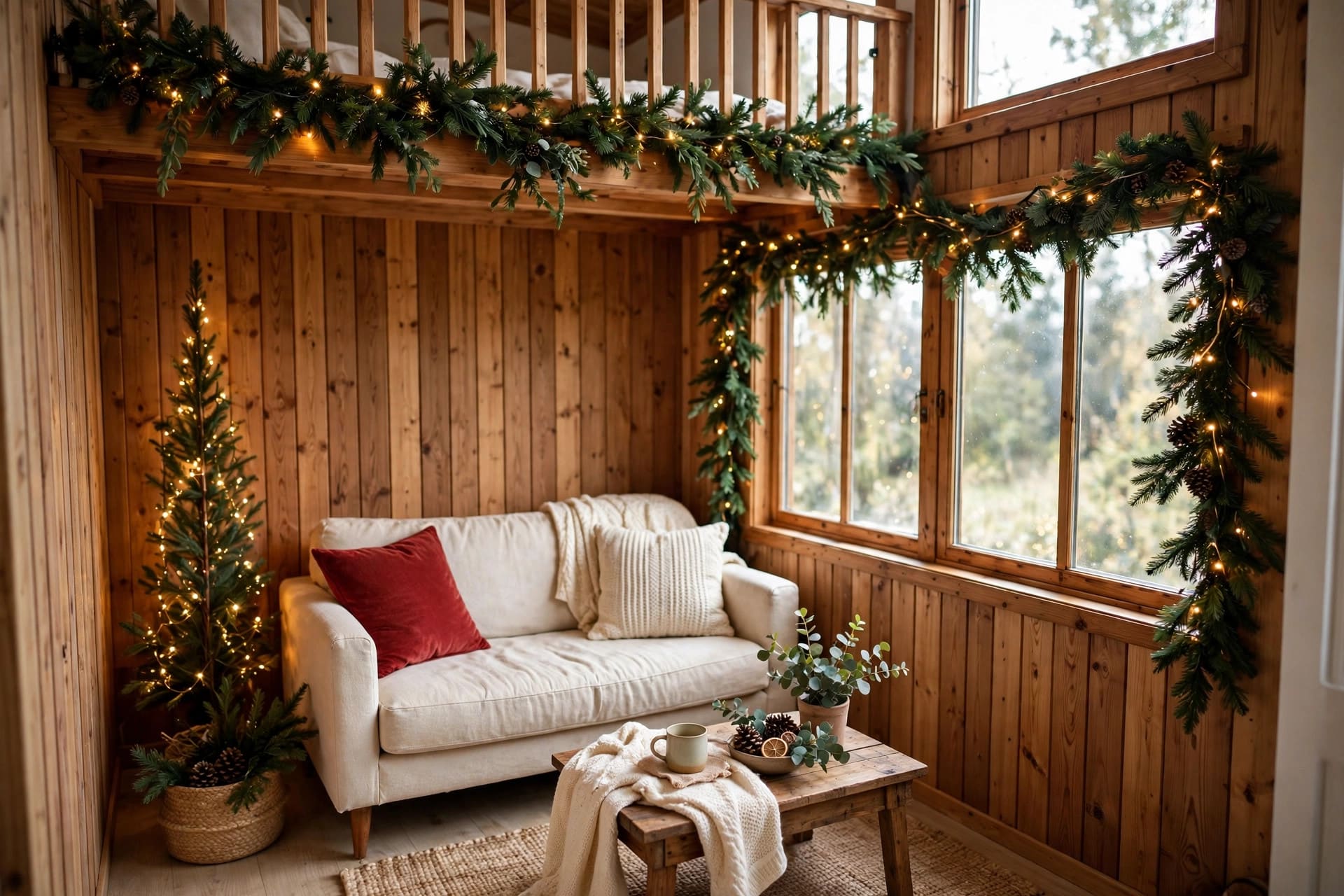 tiny house christmas decor