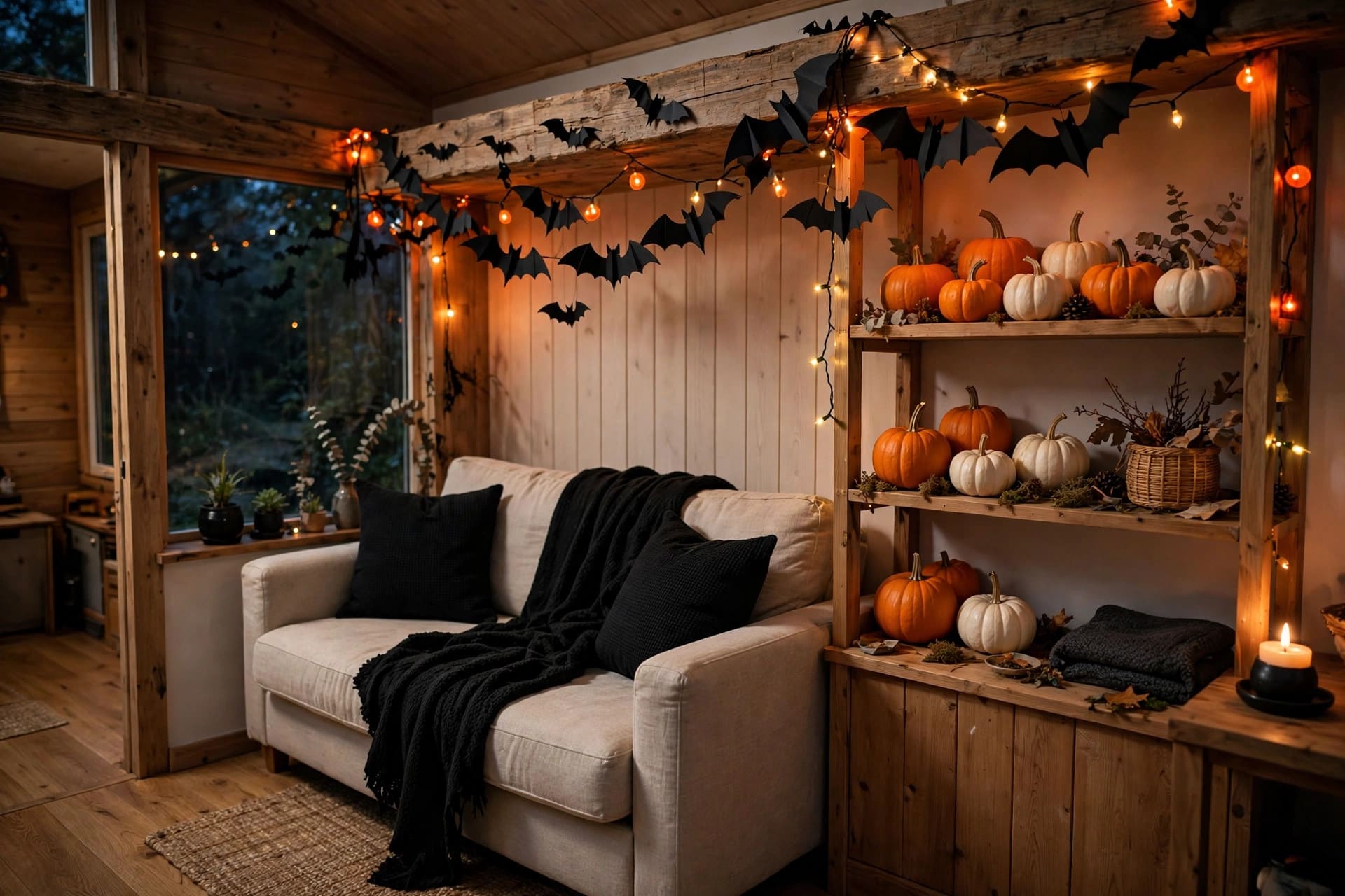 tiny house halloween decor
