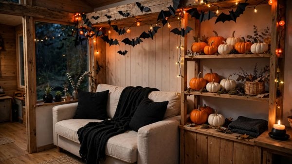 tiny house halloween decor