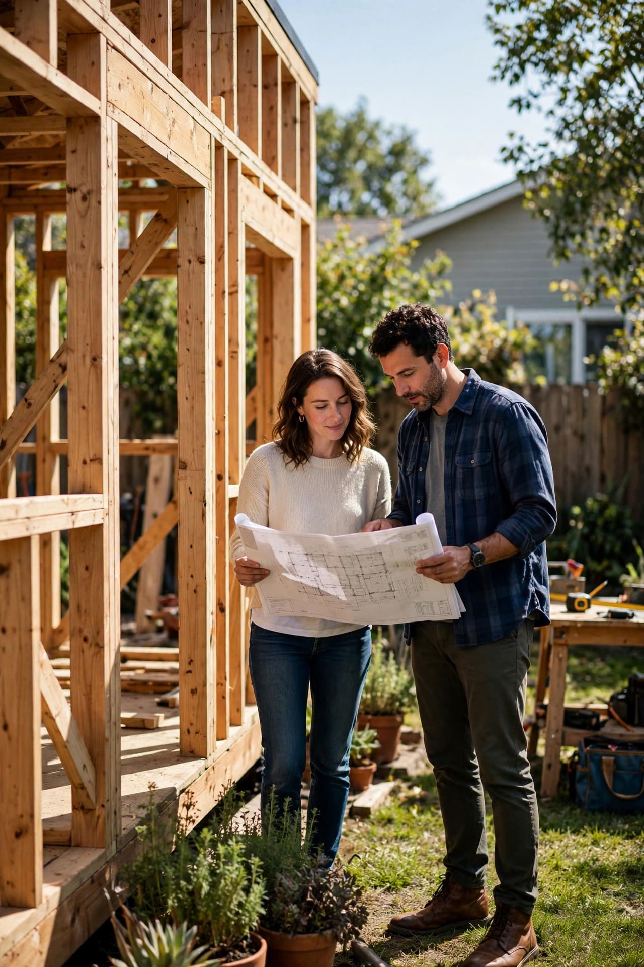 Tiny house HELOC — draws staged across land preparation, utilities and foundation work