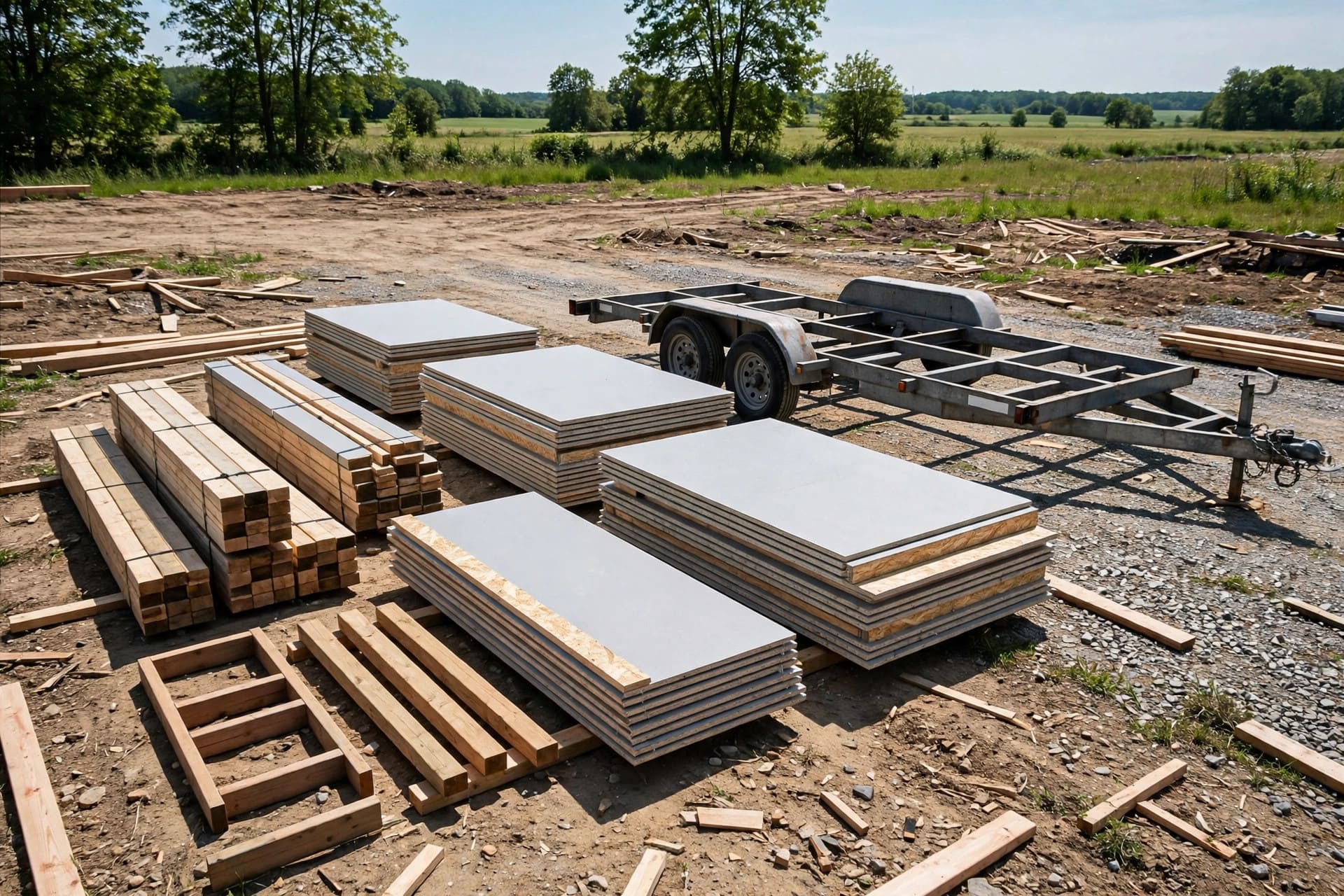 tiny house kit cost compared across shell-only, panelised, pre-cut and turnkey kit types on a trailer
