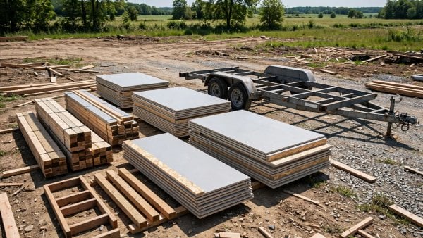tiny house kit cost compared across shell-only, panelised, pre-cut and turnkey kit types on a trailer
