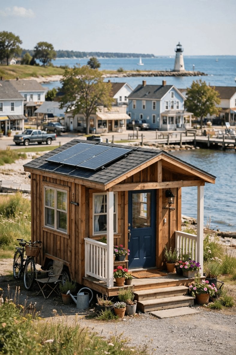 Tiny house laws in Michigan — second summary graphic with Michigan placement and permit reminders