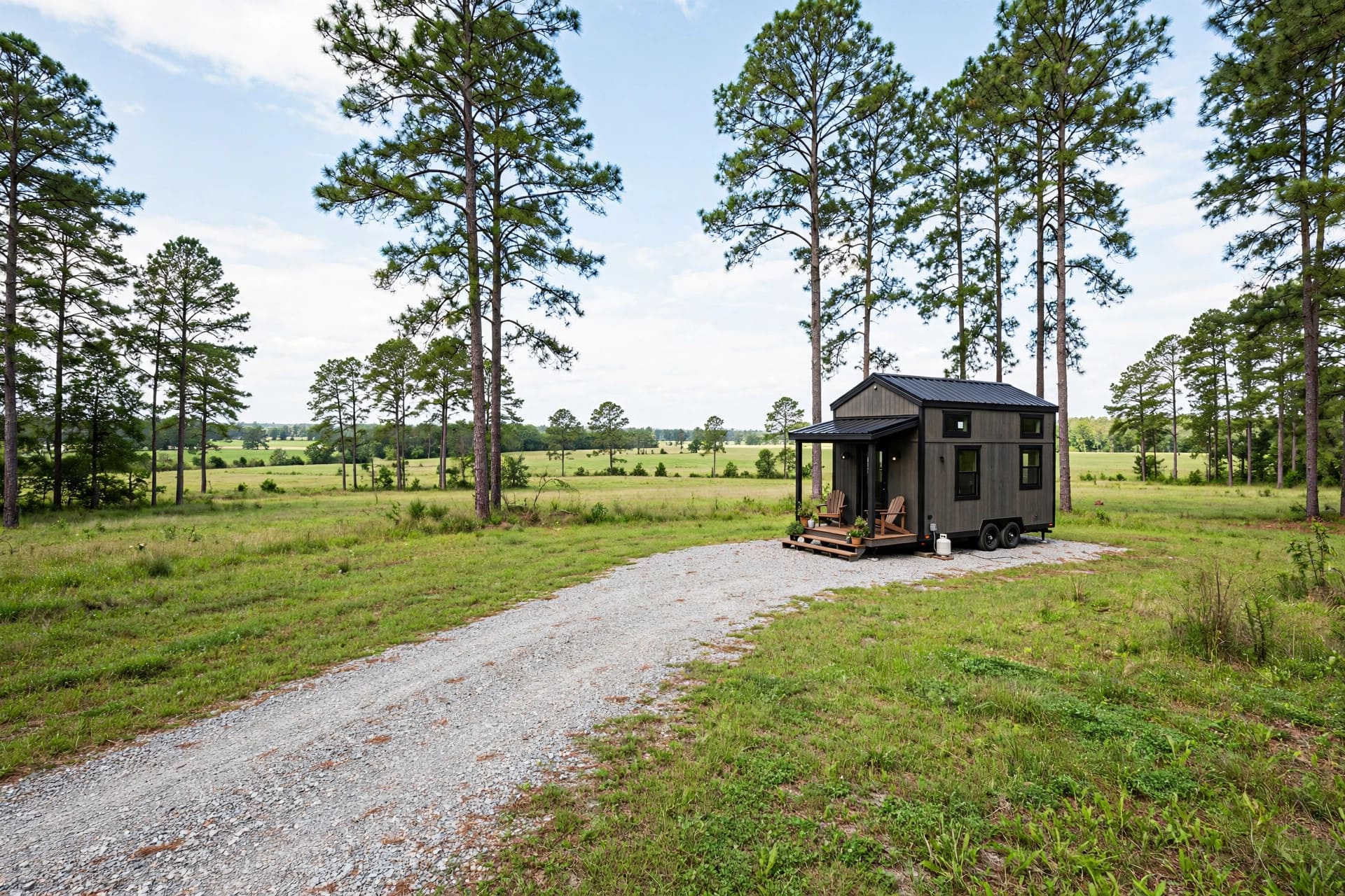 Tiny house laws in Mississippi — featured image of a tiny house in a Mississippi setting
