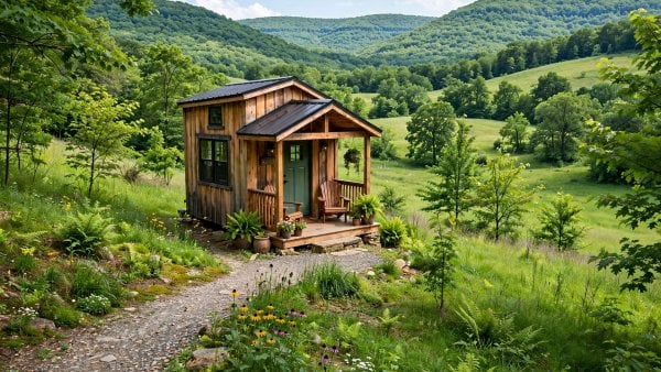 Tiny house laws in Missouri — featured image of a tiny house in a Missouri setting