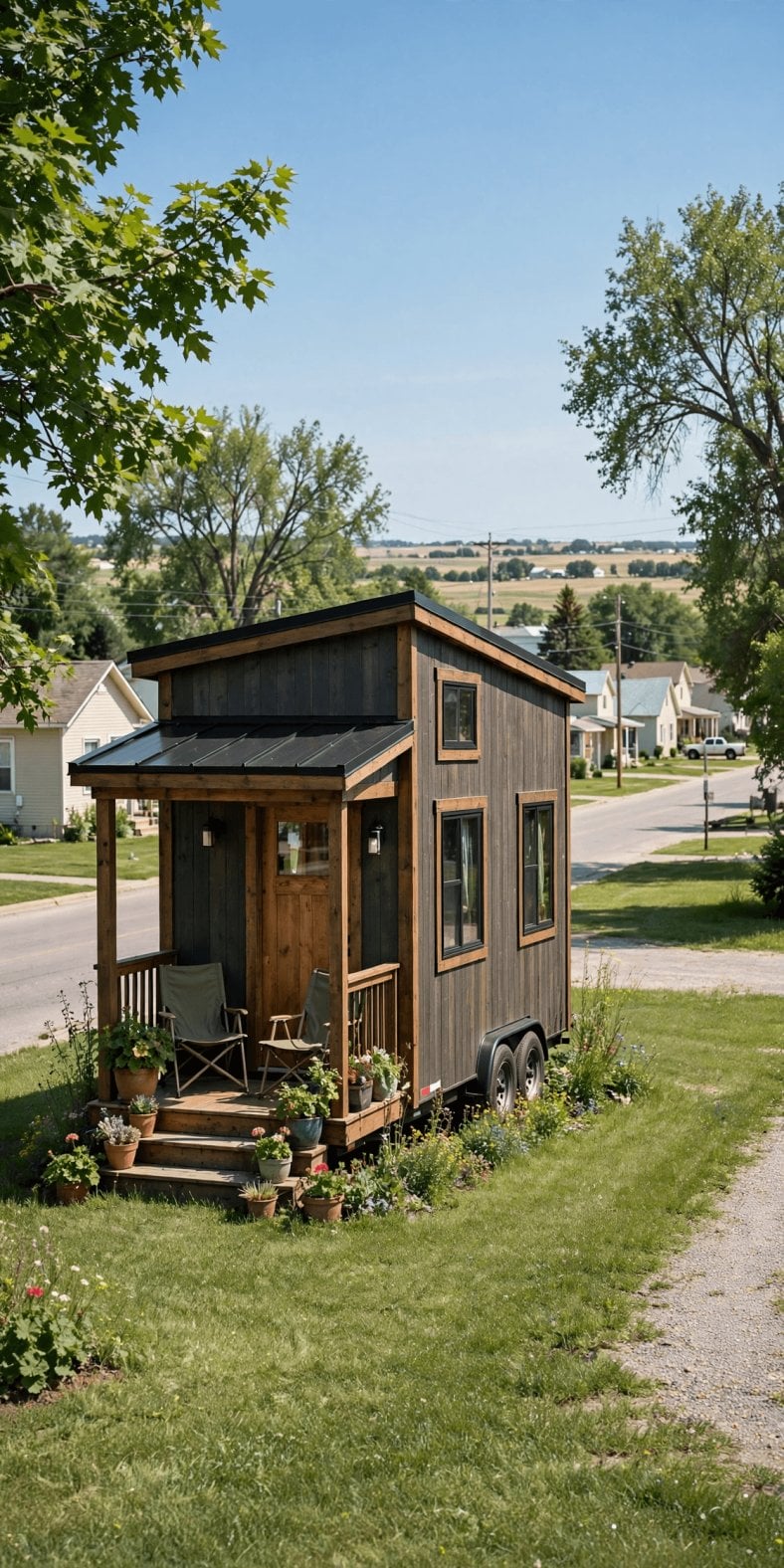 Tiny house laws in North Dakota — second summary graphic with North Dakota placement and permit reminders