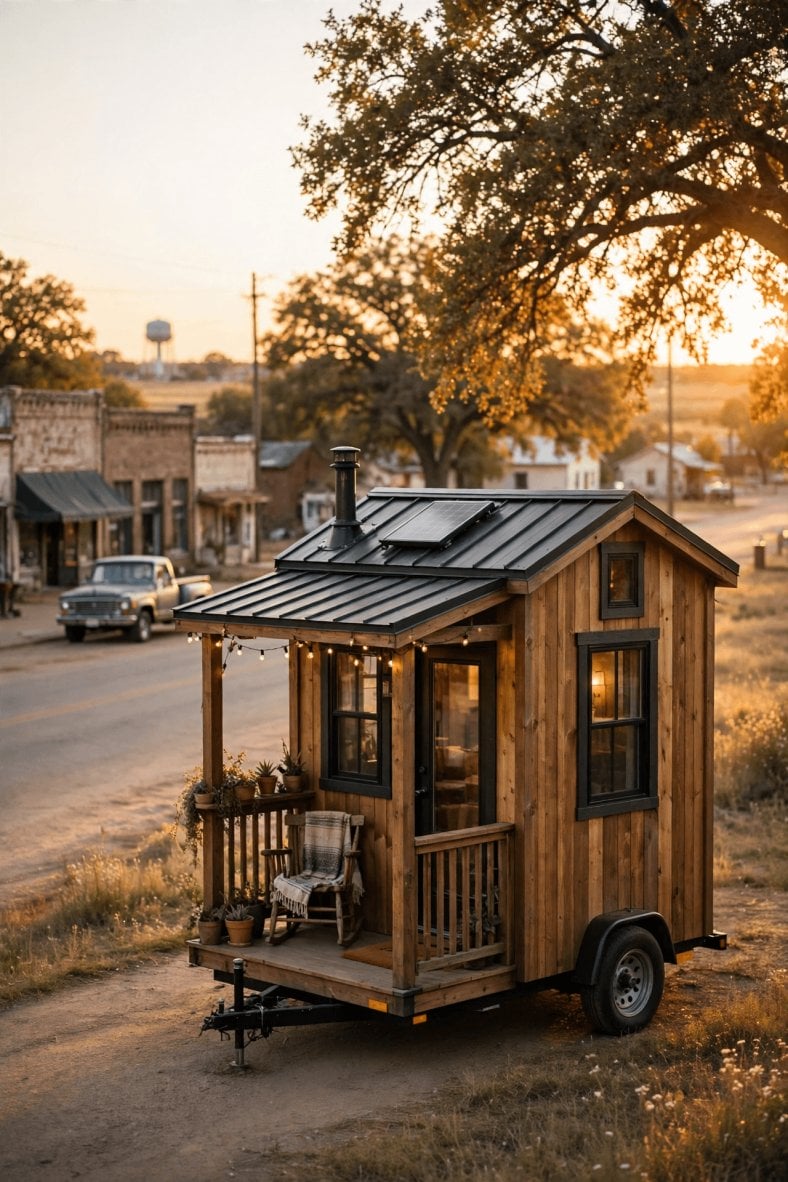 Tiny house laws in Oklahoma — second summary graphic with Oklahoma placement and permit reminders