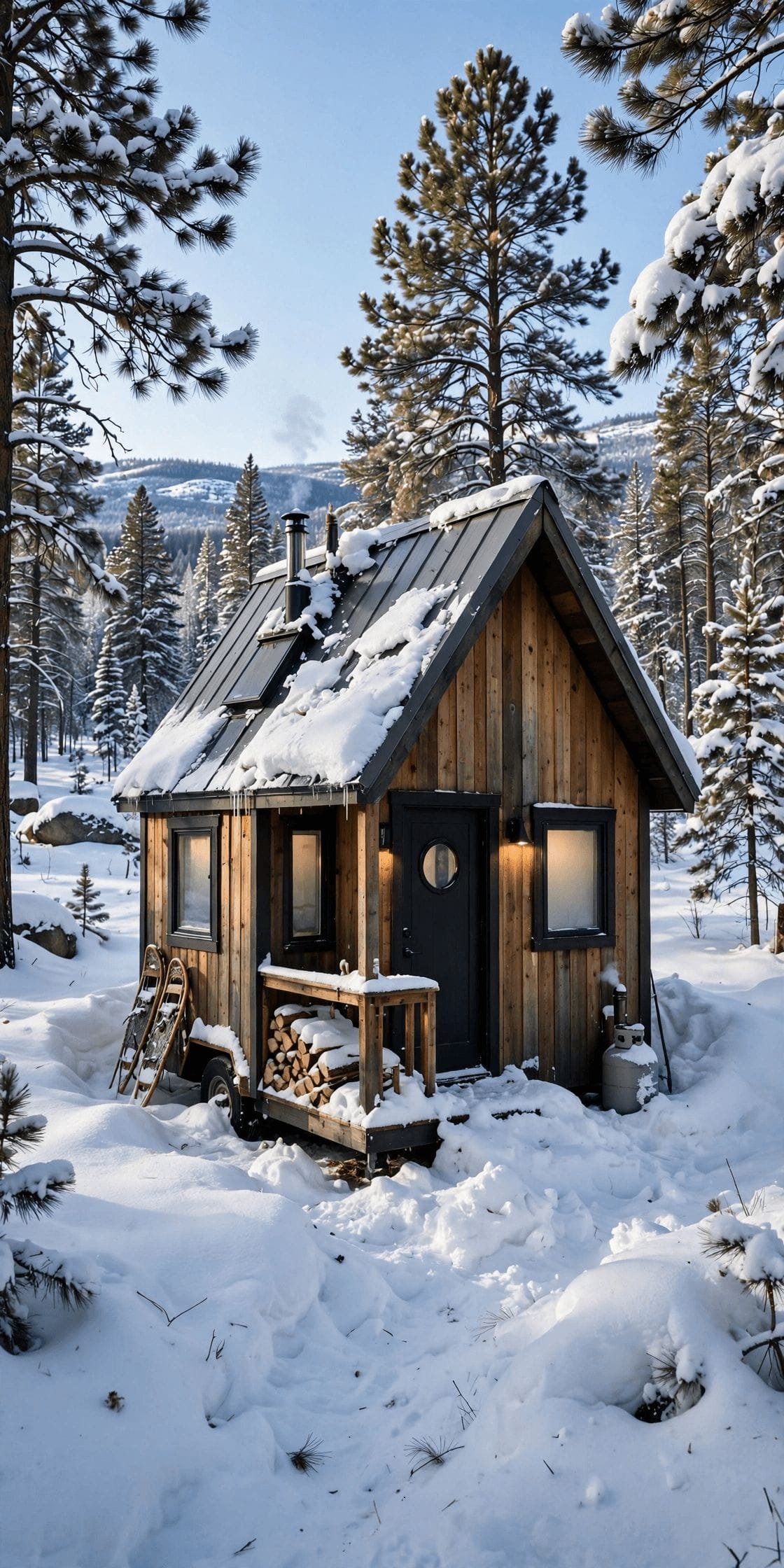 tiny house laws south dakota — second pin showing a winter-ready tiny house in South Dakota